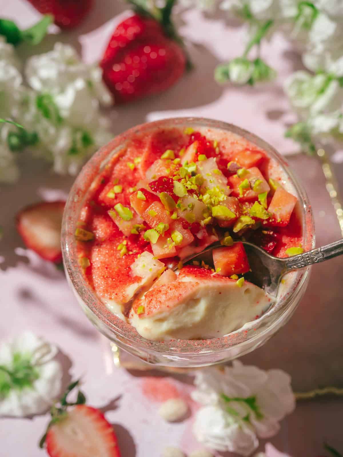 Easy Tofu Strawberry Tiramisu Yoko's kitchen