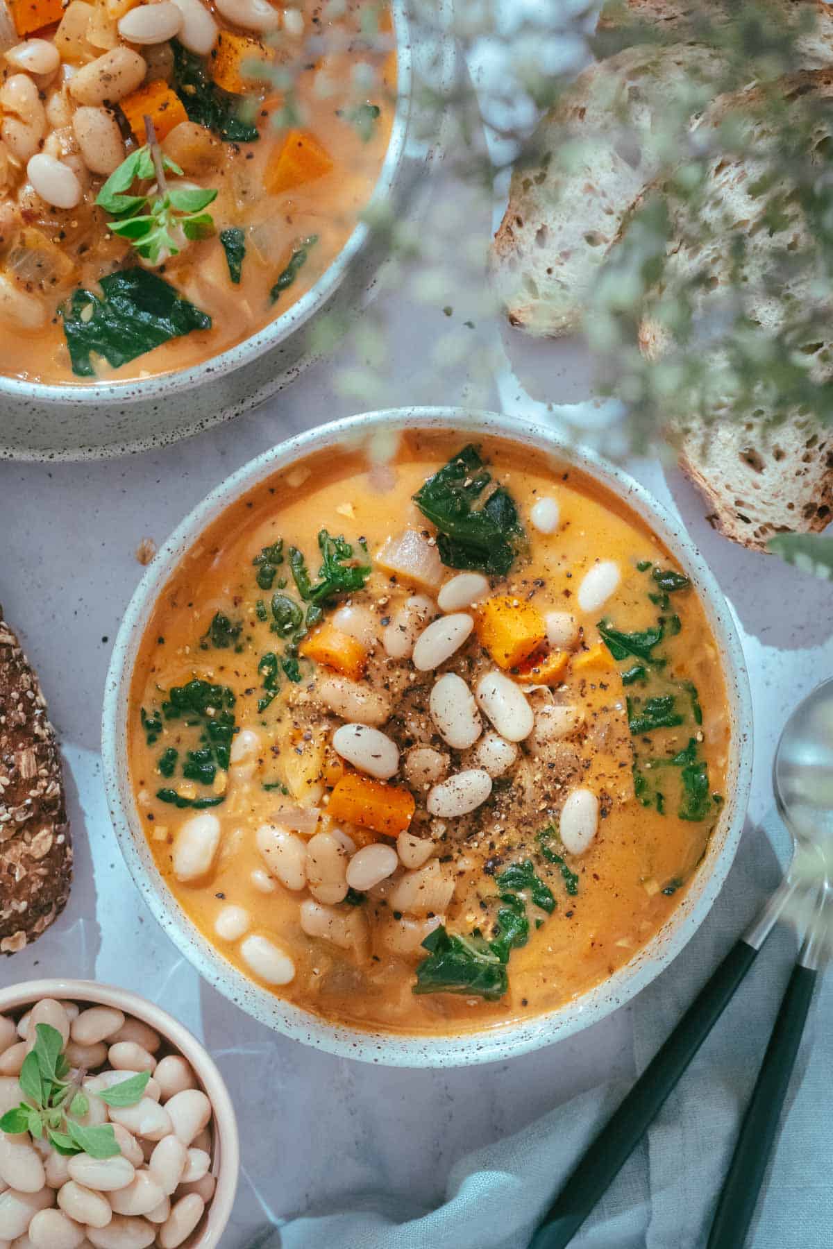 Easy Ginger Coconut White Bean and Kale Soup(Vegan) Yoko's kitchen