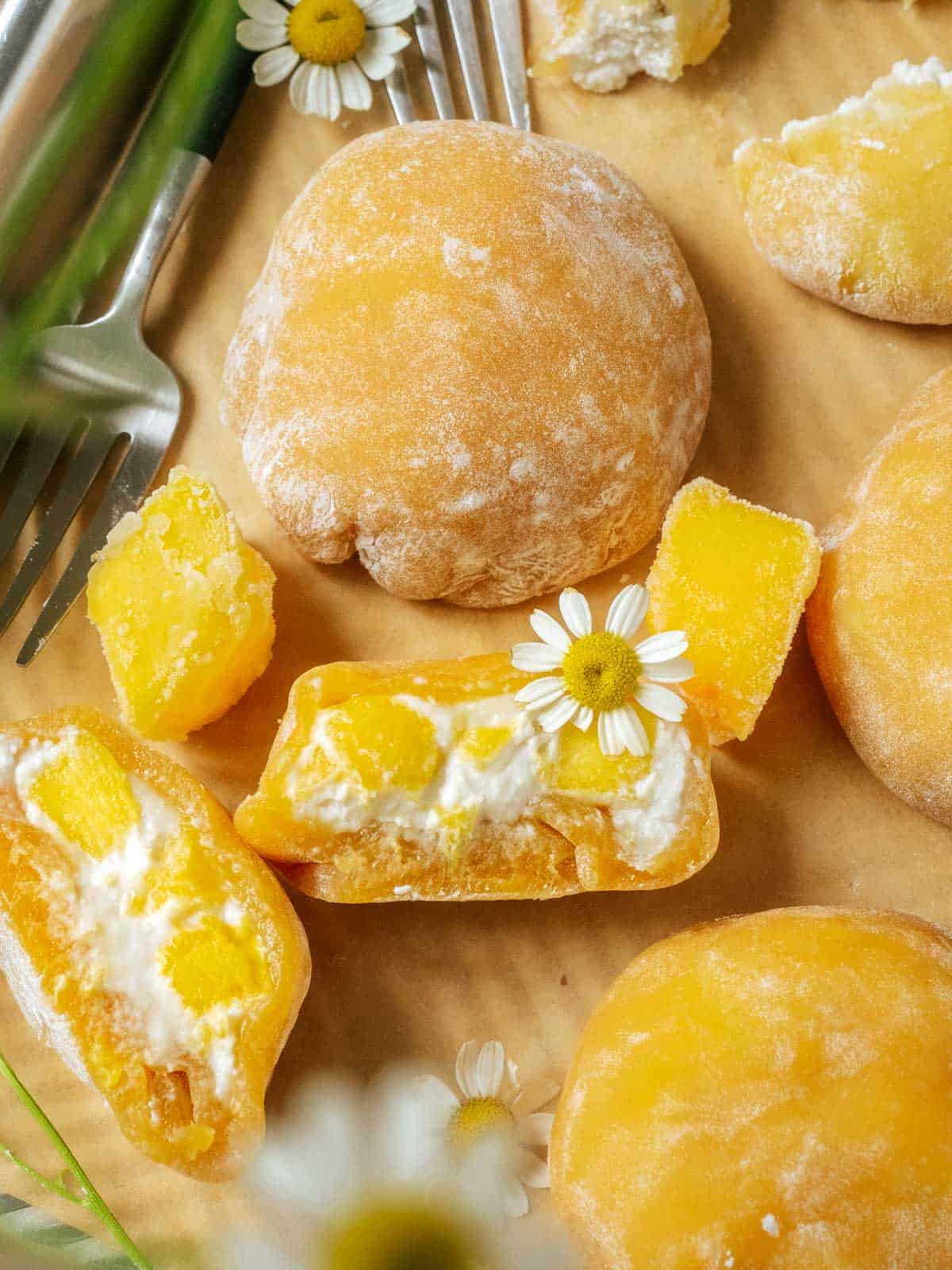 Mango Cream Mochi Yoko's kitchen