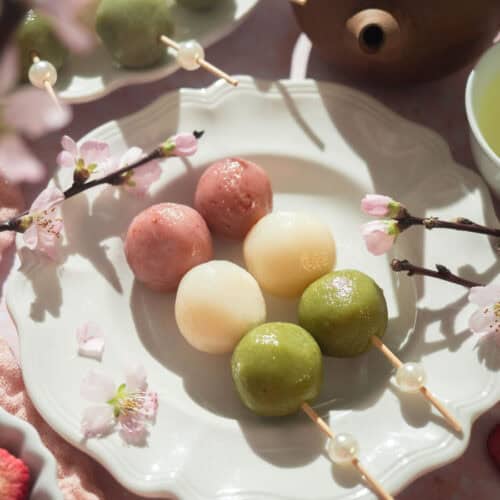 Hanami Dango Recipe (Sanshoku Dango): Japanese Tri-Color Rice
