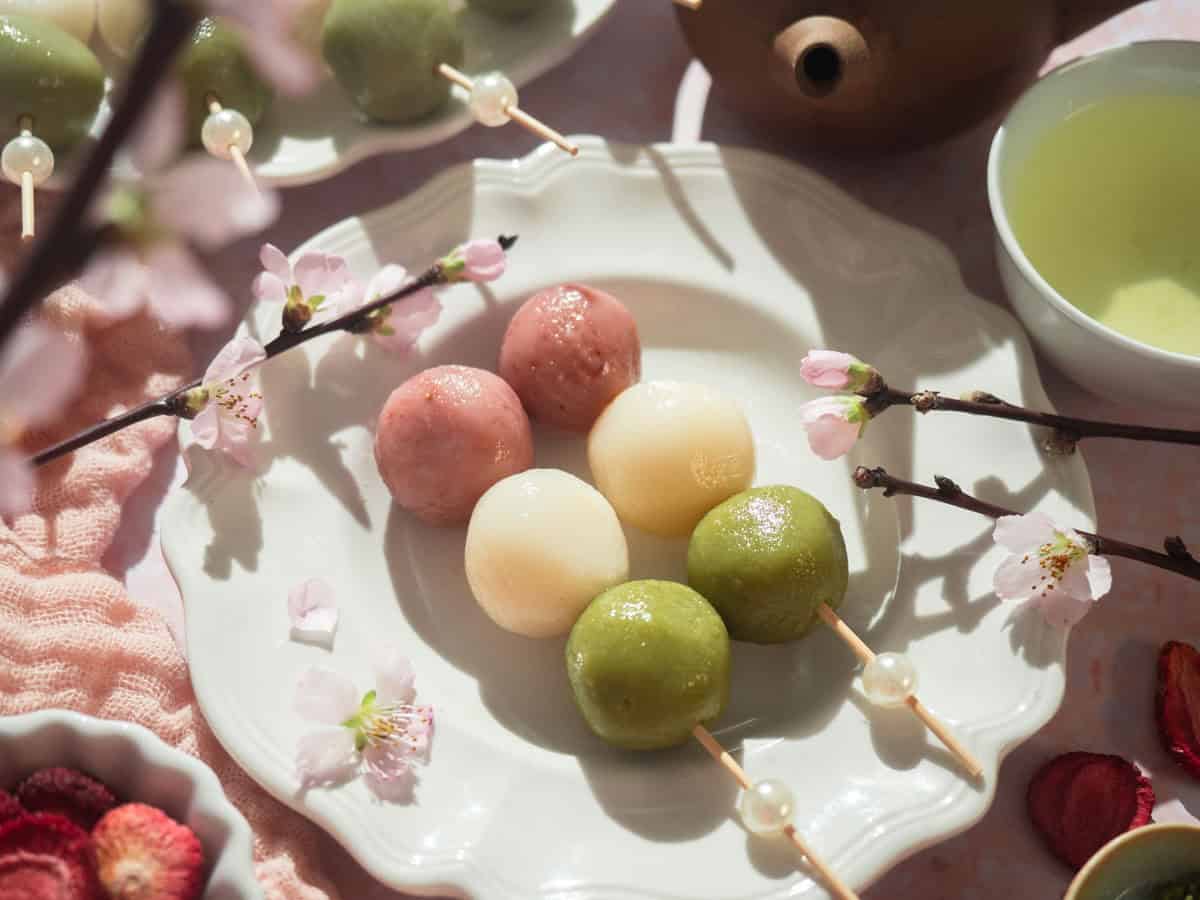 Hanami Dango Recipe (Sanshoku Dango): Japanese Tri-Color Rice